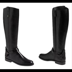 •Tory Burch• black leather ridding high boots